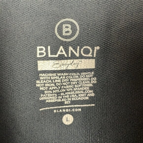 BLANQI Everyday Maternity High Rise Support 7/8 Ankle Leggings Blue Large - Picture 8 of 8